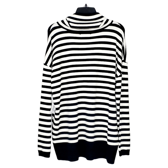 Liz Claiborne Plus Womens Cowl Neck Longsleeve Striped Pullover Sweater sz XL - Picture 4 of 8